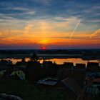 Sonnenaufgang vom Schlossberg Lebus und an der Oder