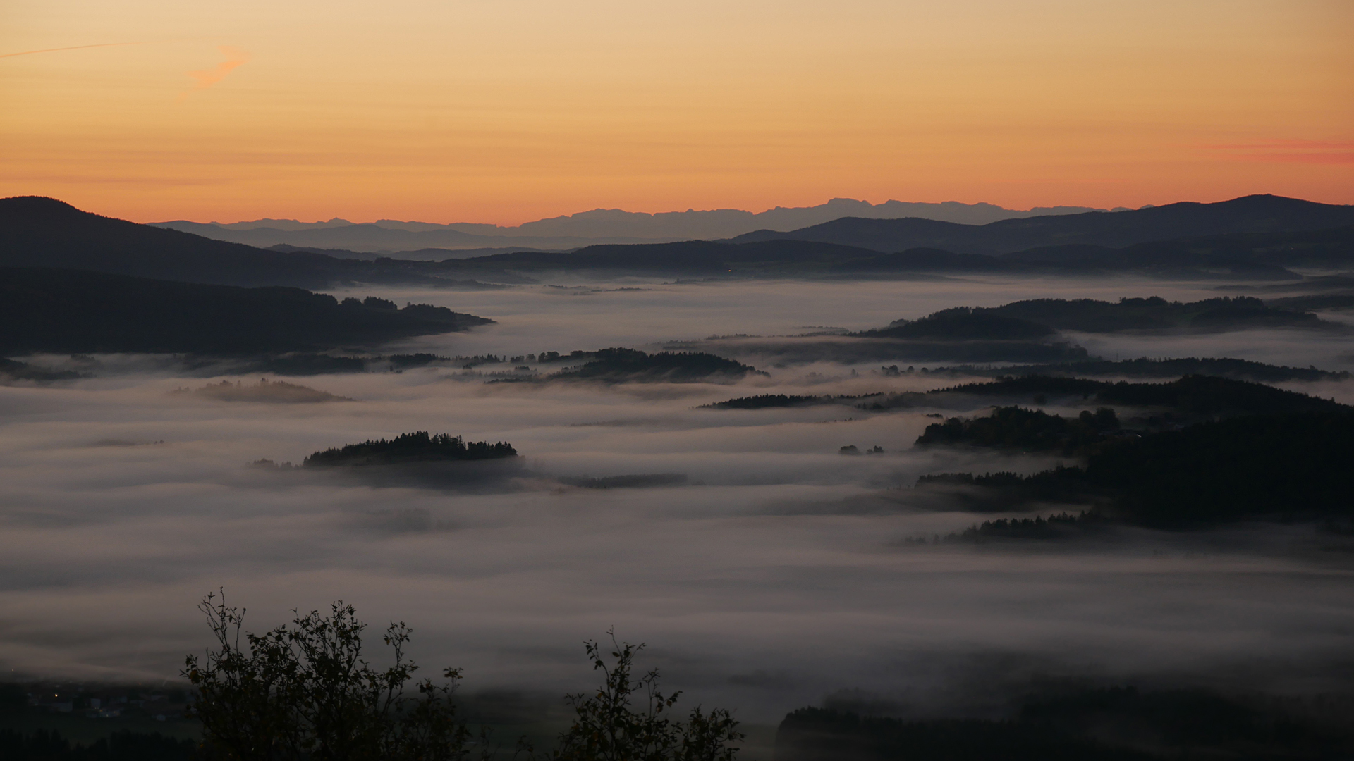 Sonnenaufgang vom Silberberg aus gesehen