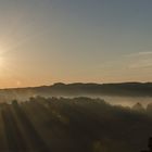 Sonnenaufgang von der Bastei aus gesehen