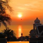 Sonnenaufgang von der Terrasse vom Grand Pacific Sovereign Resort & Spa in Cha-am Thailand