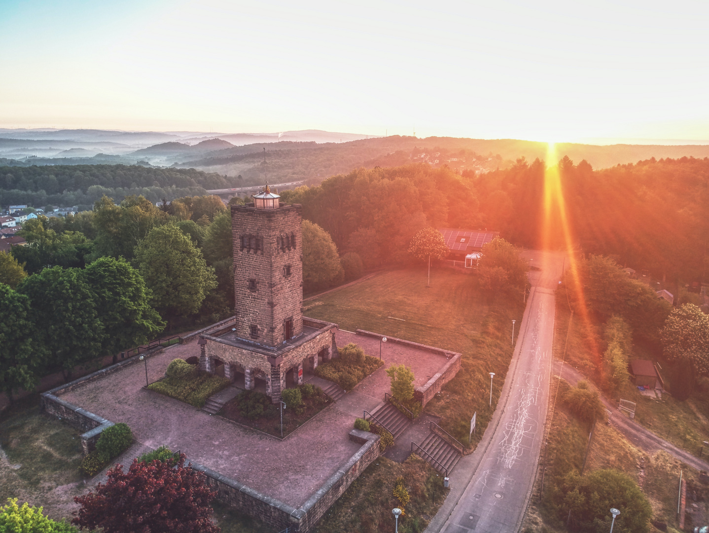 Sonnenaufgang von oben