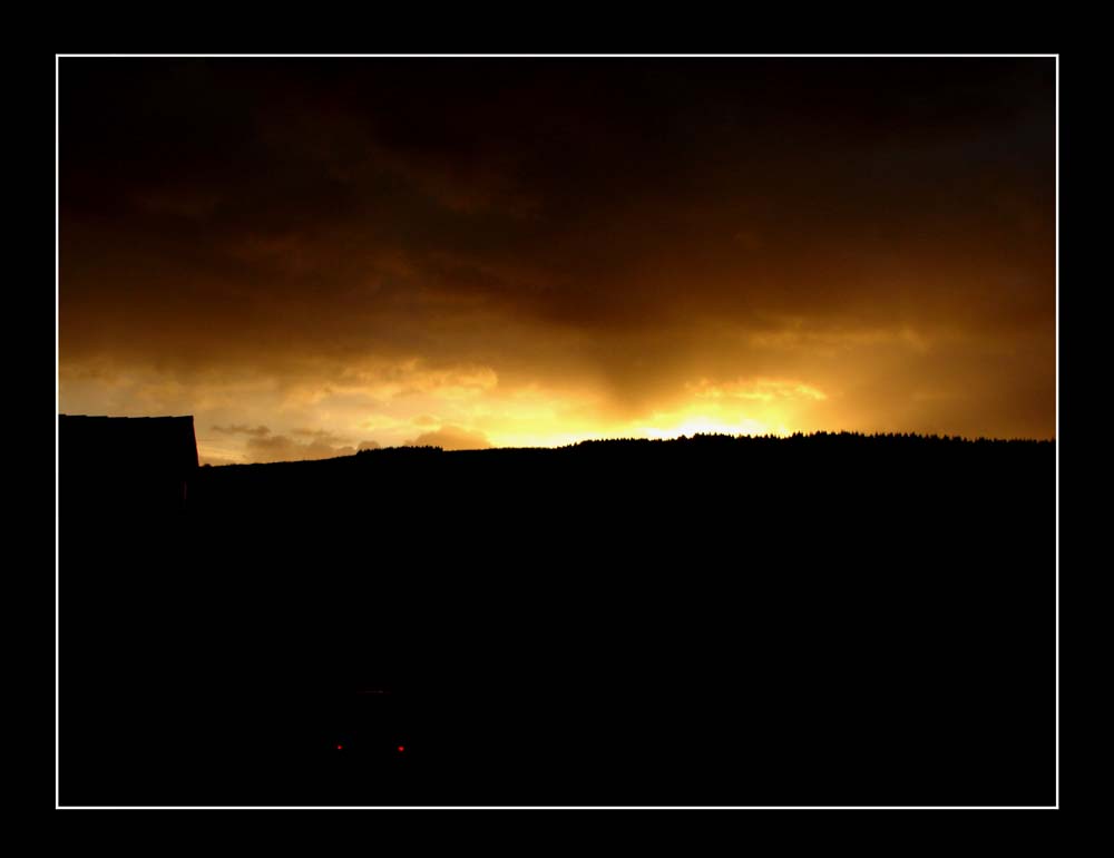 Sonnenaufgang vor dem Kalten wetter