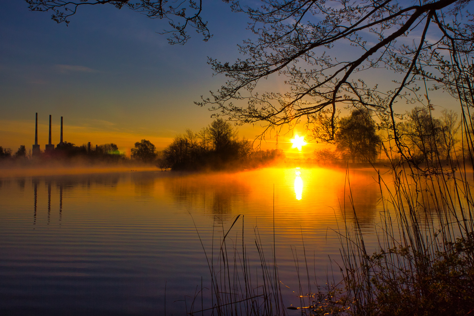 Sonnenaufgang Weiher