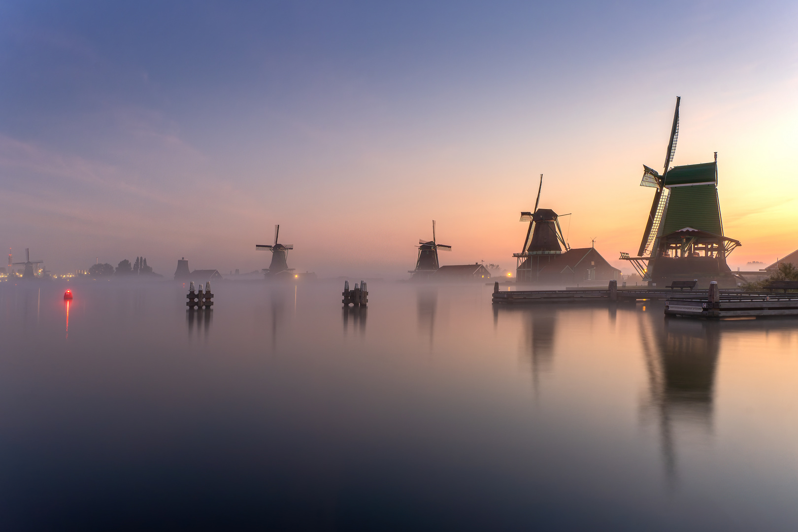 Sonnenaufgang Zaanse Schans Holland 001