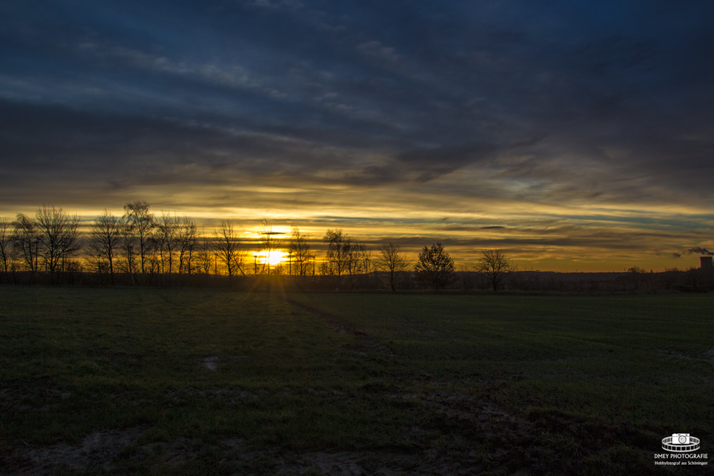 Sonnenaufgang zwischen Helmstedt und Esbeck