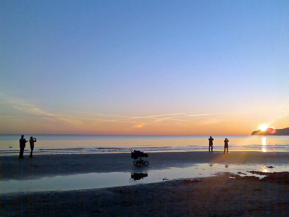 Sonnenaufgangs-Anbeter in Binz