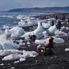 Sonnenbad in Jökulsárlón