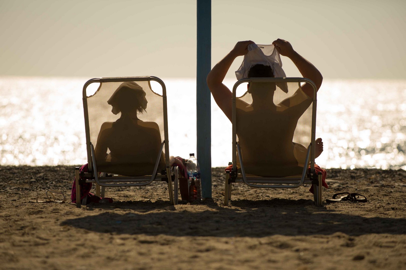 Sonnenbad mit Sonnenschutz