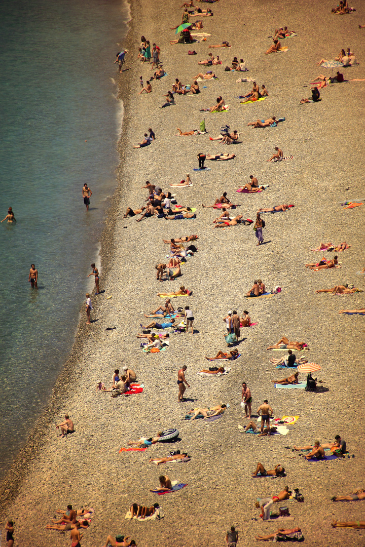 Sonnenbaden an der Cote d'Azur