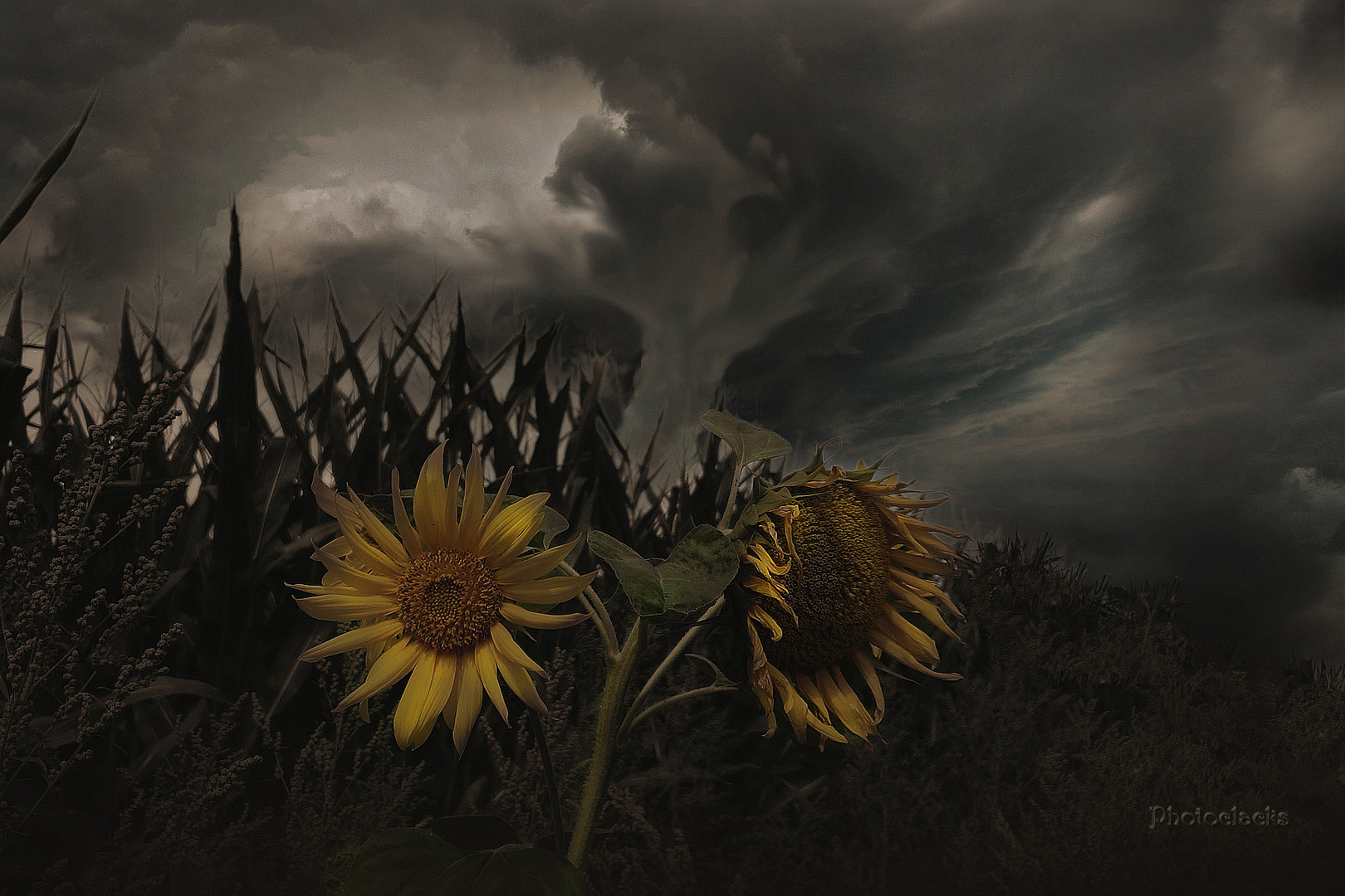 Sonnenblumen vor dem Sturm