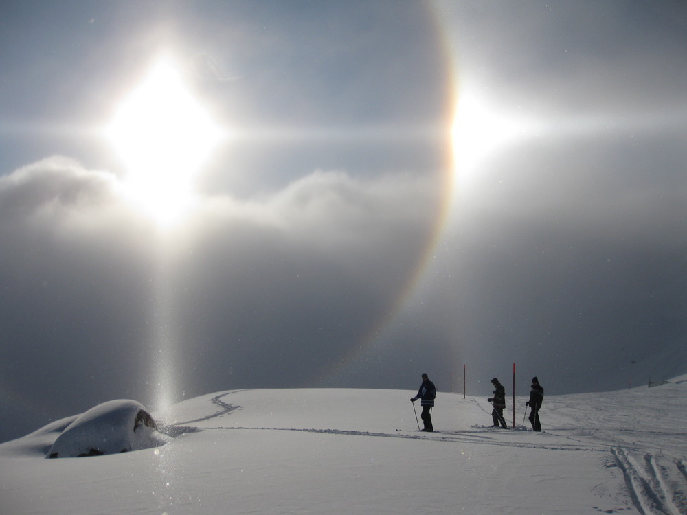 Sonnenbogen im Schnee