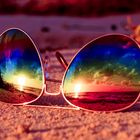 Sonnenbrille am Strand