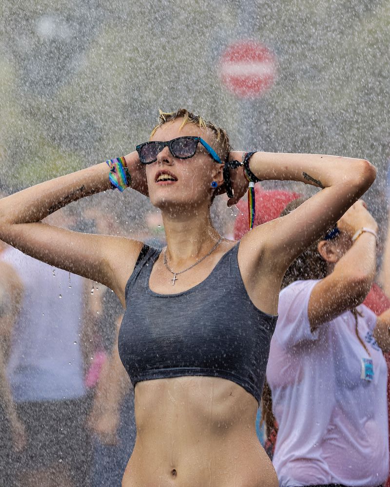 Sonnenbrille im Regen