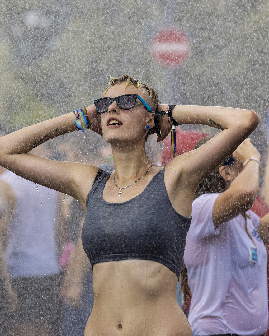 Sonnenbrille im Regen