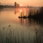 Sonnenfaufgang mit Enten