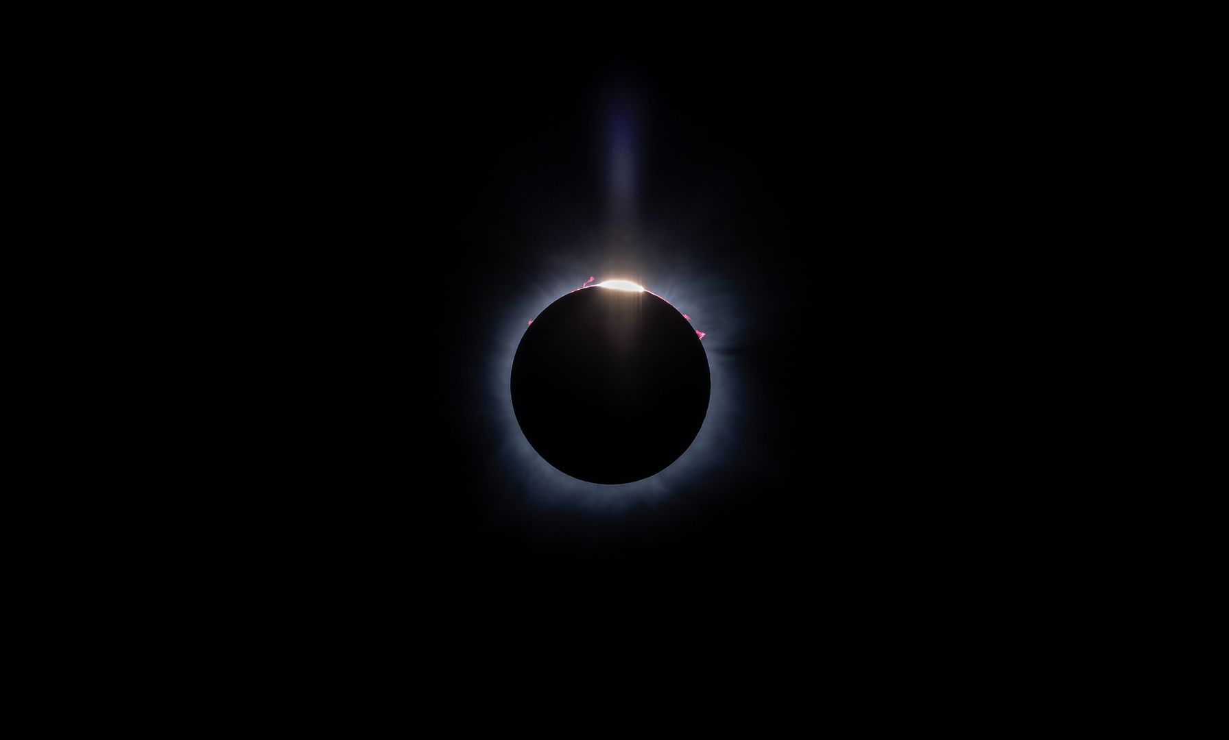 Sonnenfinsternis 08.04.2024, Dallas, Diamantring