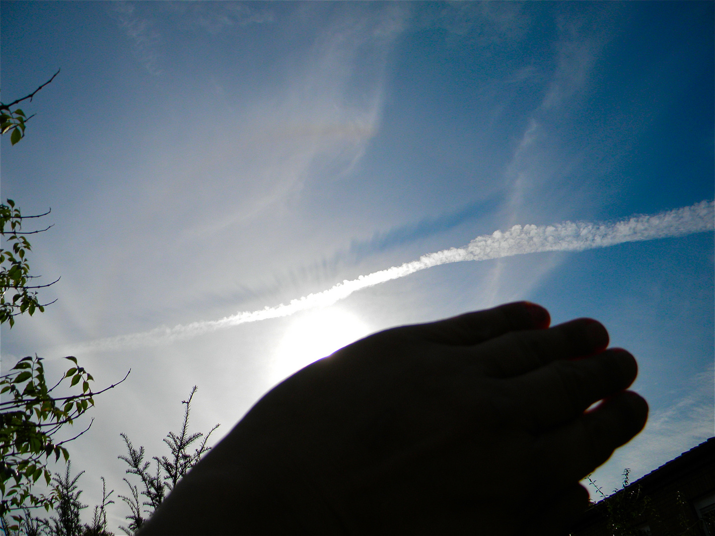 Sonnenhalo in Düsseldorf, 9.10.11, 14.07.42 Uhr, BILD 5 (letztes dieser Reihe)