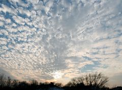 Sonnenlicht durch Cumulus Floccus