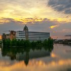 Sonnenntergang am Medienhafen