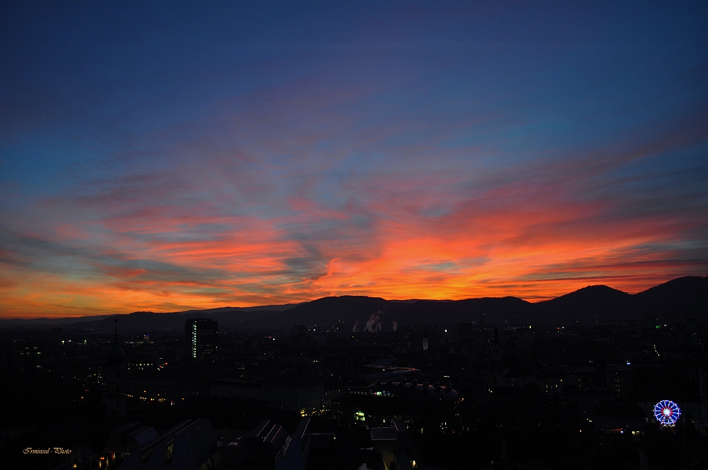 Sonnenntergang in Graz