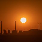 Sonnennuntergang über Kraftwerk Scholven