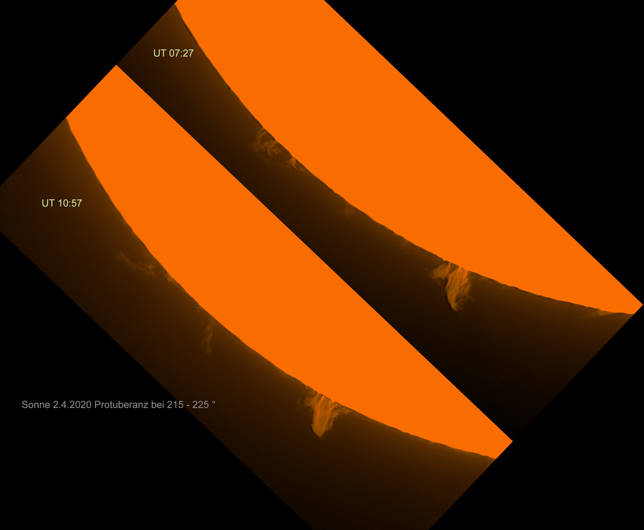 Sonnenprotuberanz am 2.4.2020