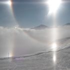 Sonnenreflektion im Skigebiet Servaus