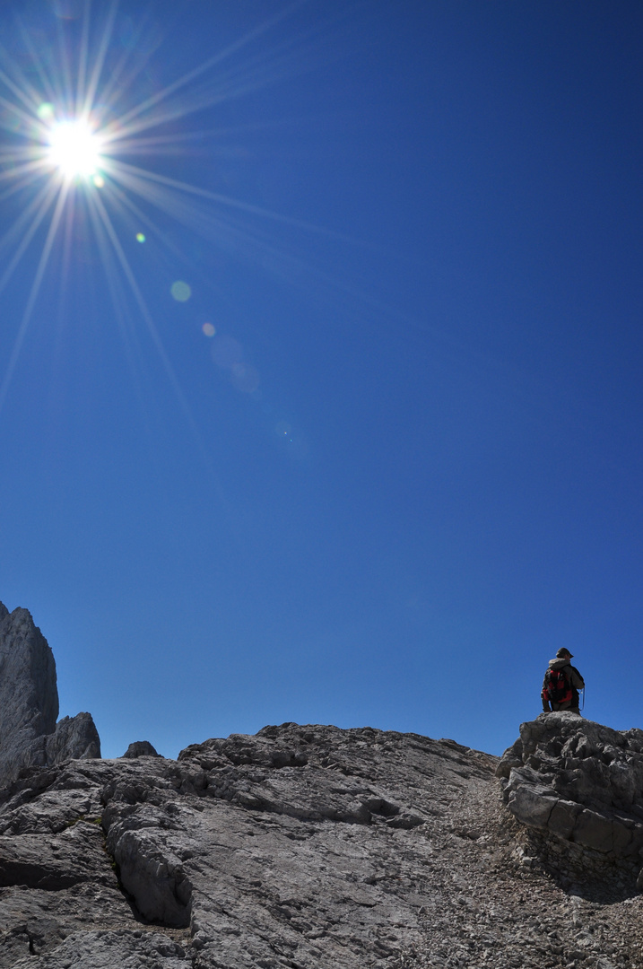 Sonnenschein auf Berg