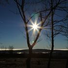 Sonnenschein auf dem Kahlen Asten und unten Nebel