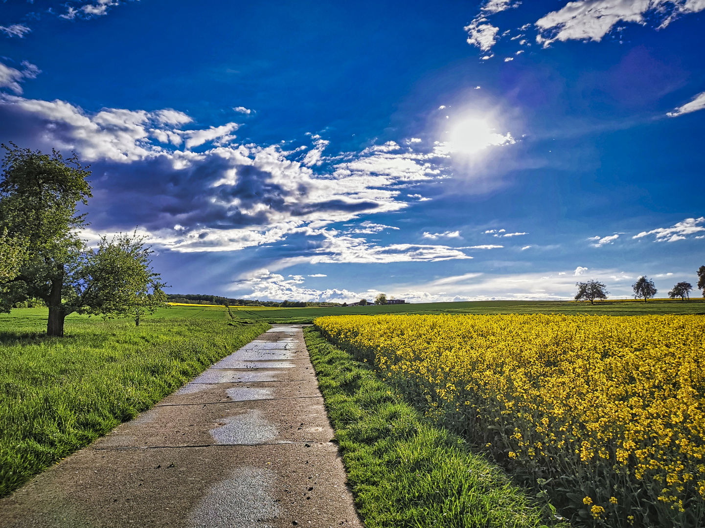 Sonnenschein nach Regenschauer