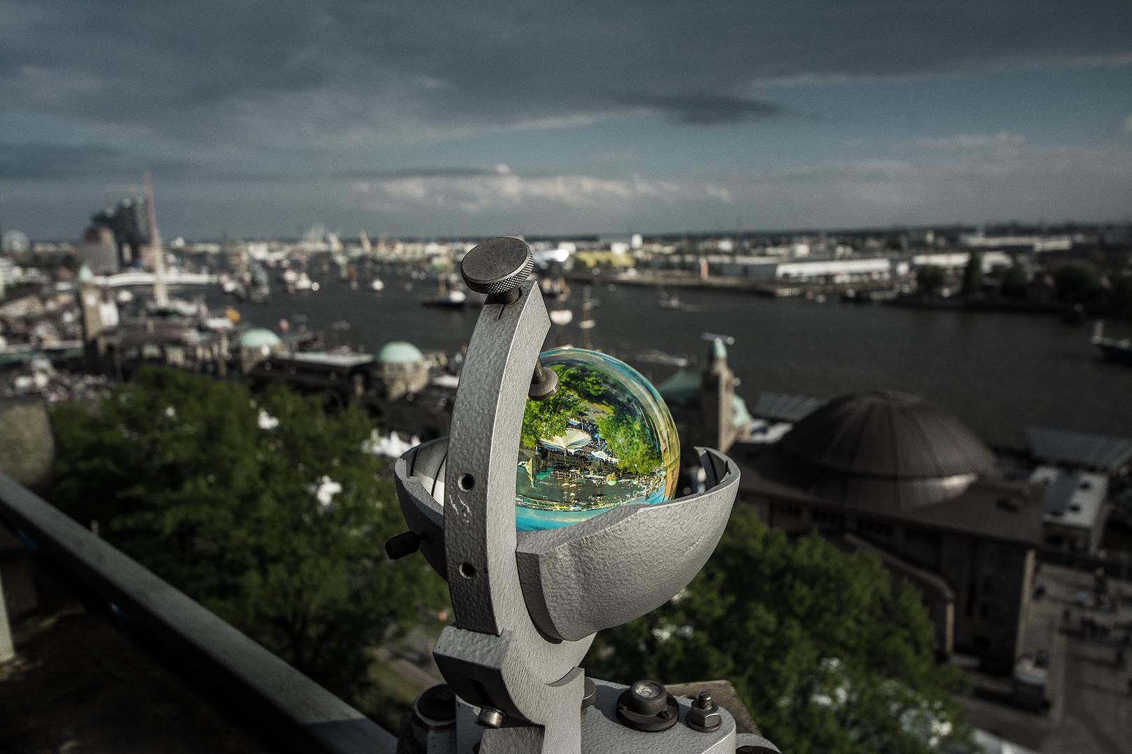 Sonnenschein-Schreiber auf dem Deutschen Wetterdienst Hafen Hamburg