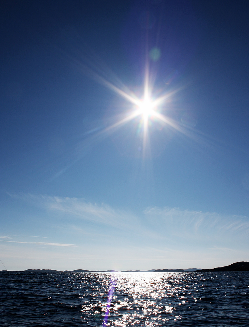 Sonnenschein über dem Meer