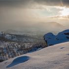 Sonnenschein und Schneeschauer...