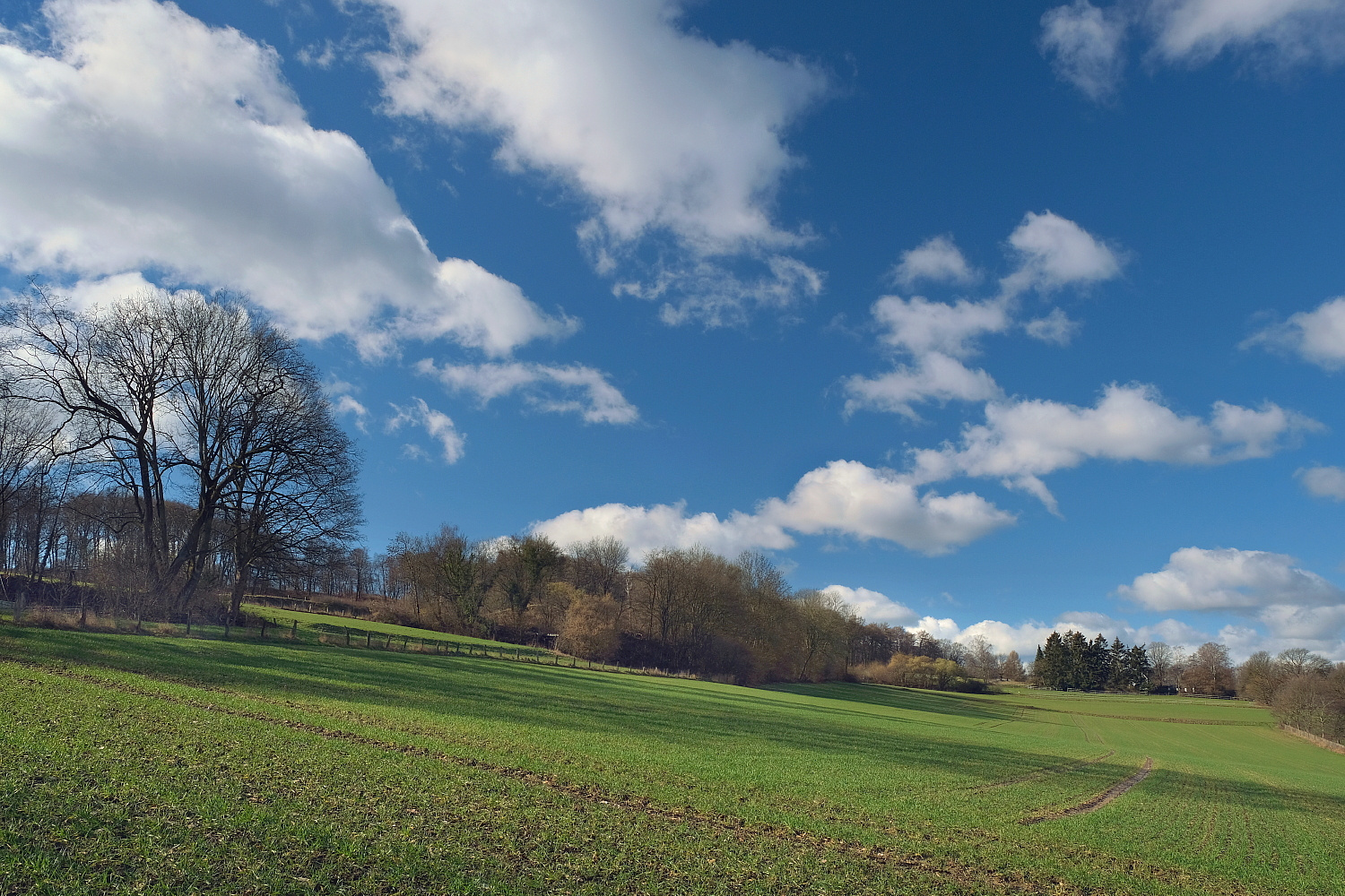 Sonnenschein, Wolken und ein kalter Nordwind