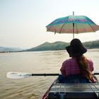 Sonnenschirm auf dem Mekong