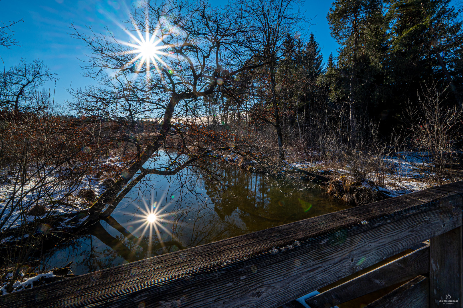 Sonnenspiegelung am Simssee