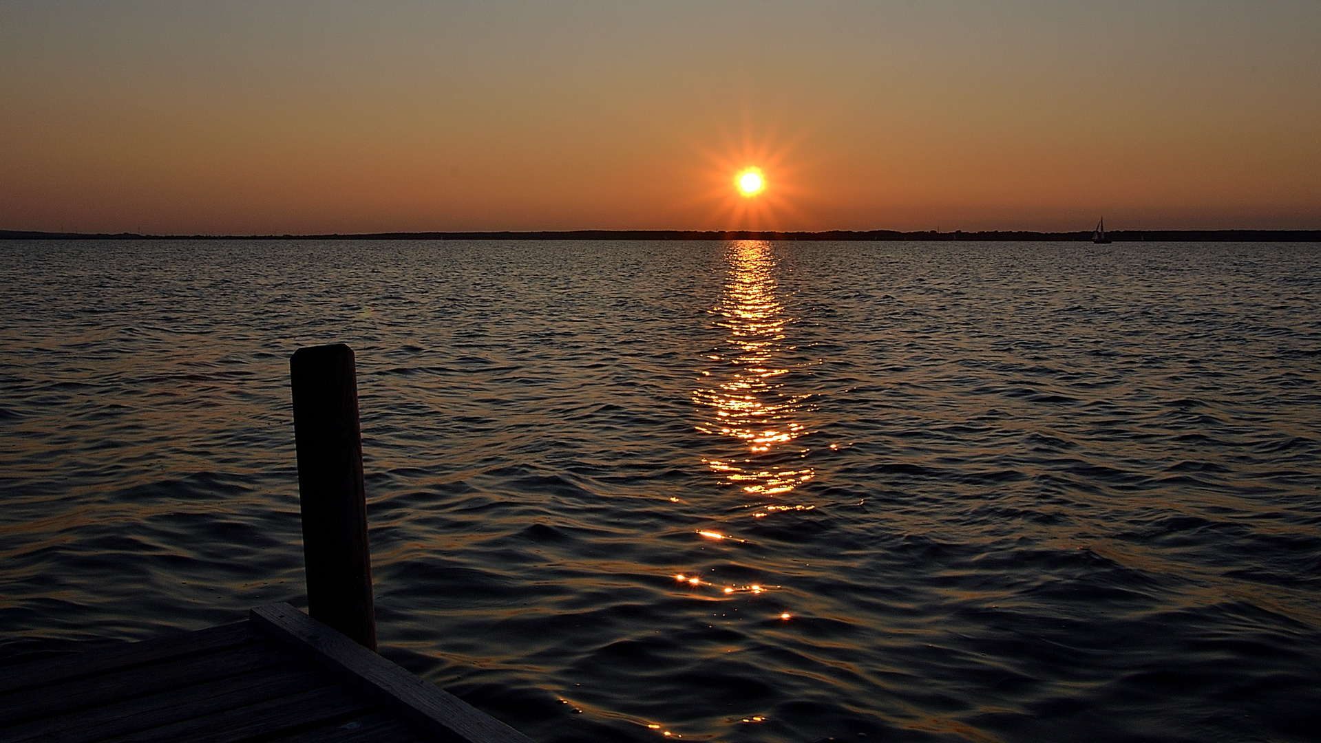 Sonnenspiegelung in Steinhude