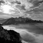 Sonnenspitz mit Blick auf Herzogstand, Walchensee und Kochelsee