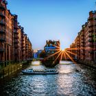 Sonnenstern in der Speicherstadt