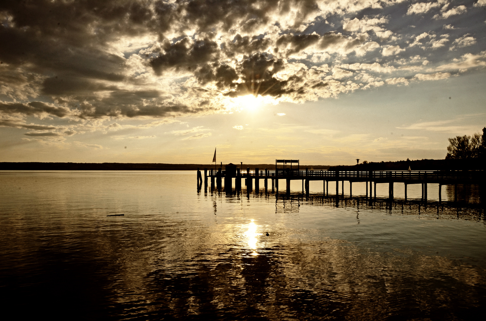 Sonnenstimmung am Ammersee