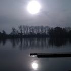 Sonnenstimmung an der Donau bei Deggendorf / Niederbayern im November 2008