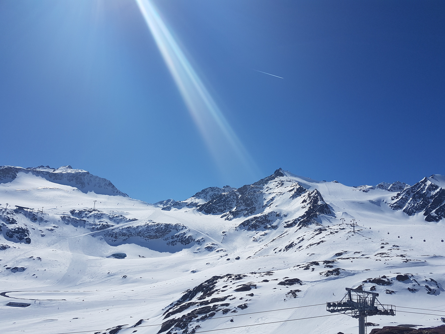 Sonnenstrahl am Pitztaler Gletscher 25.03.2017