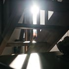Sonnenstrahl durch Treppe