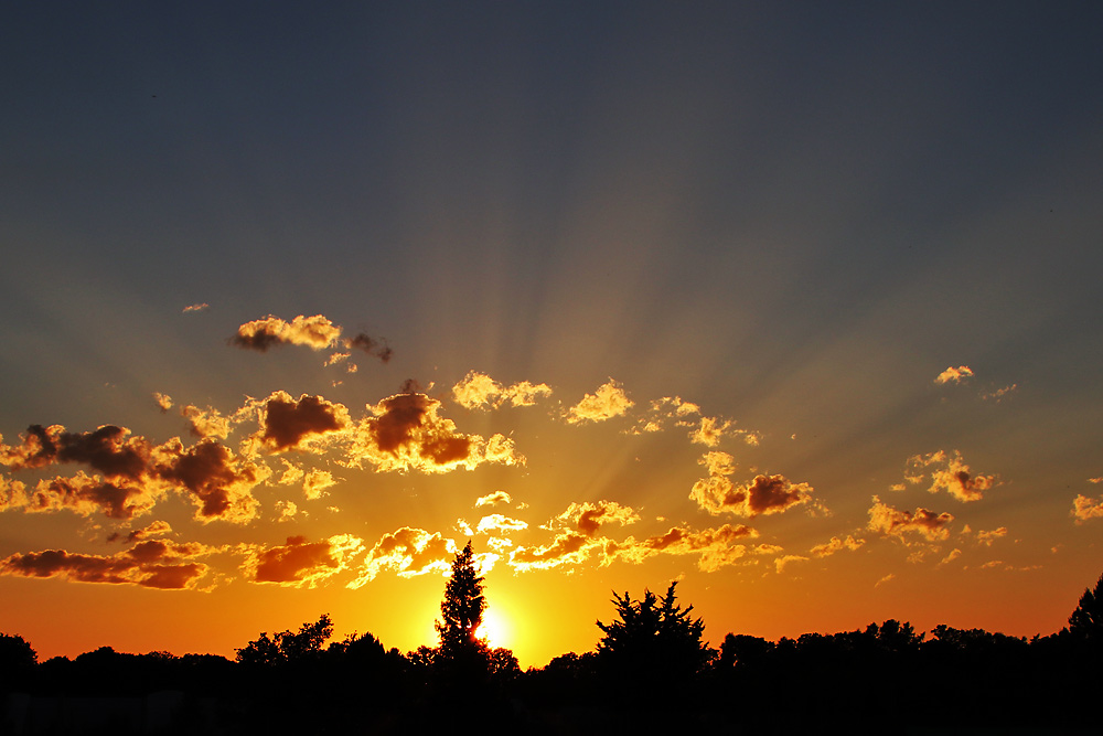 Sonnenstrahlen am Abend