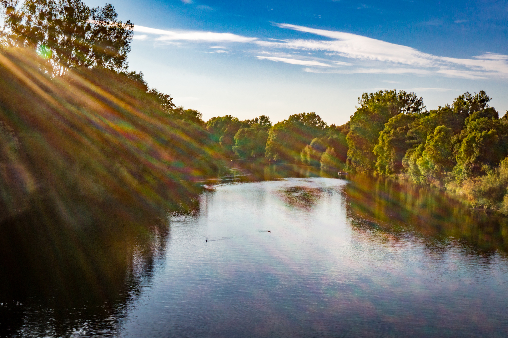 Sonnenstrahlen - an der Leine/Hannover