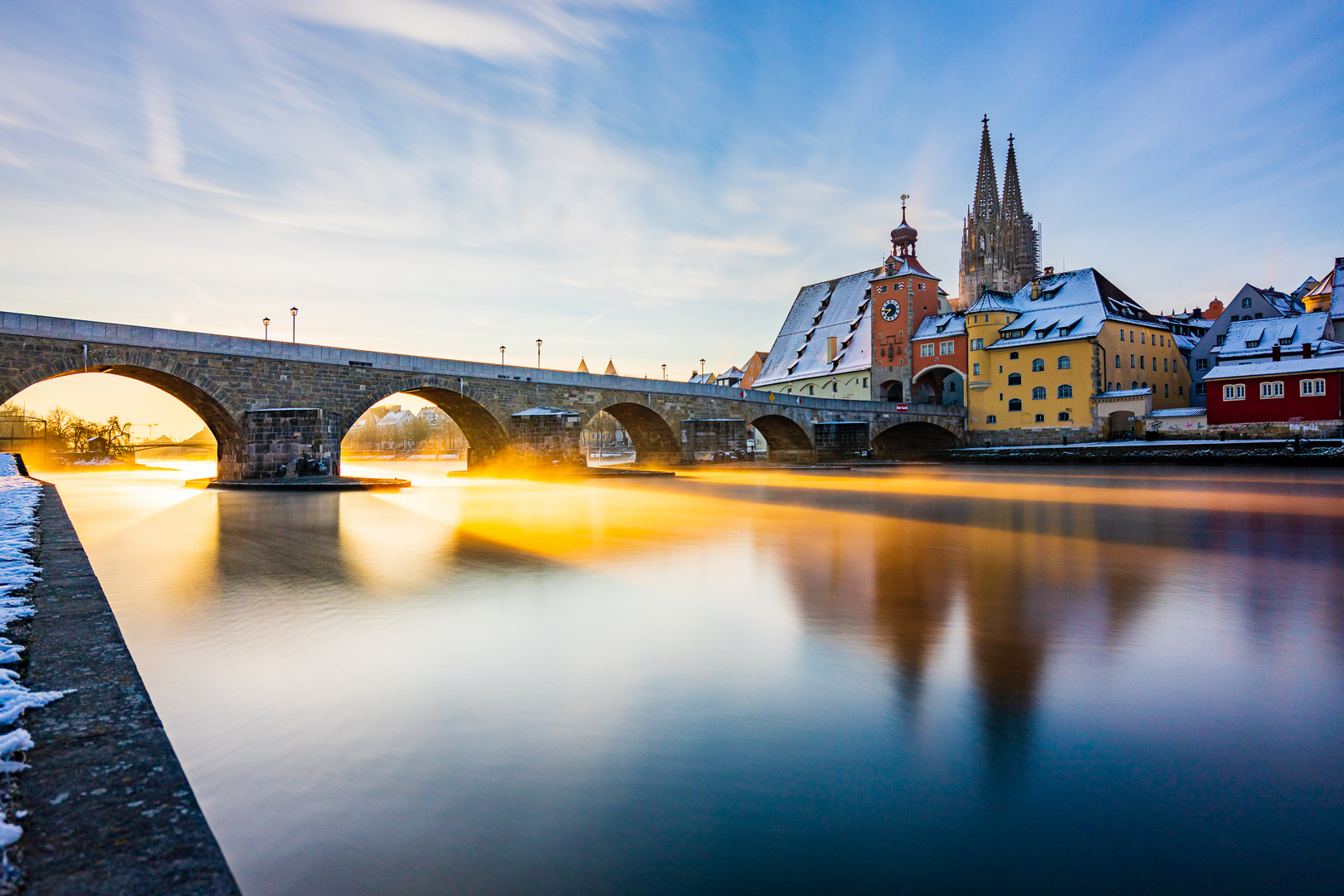 Sonnenstrahlen auf der Donau