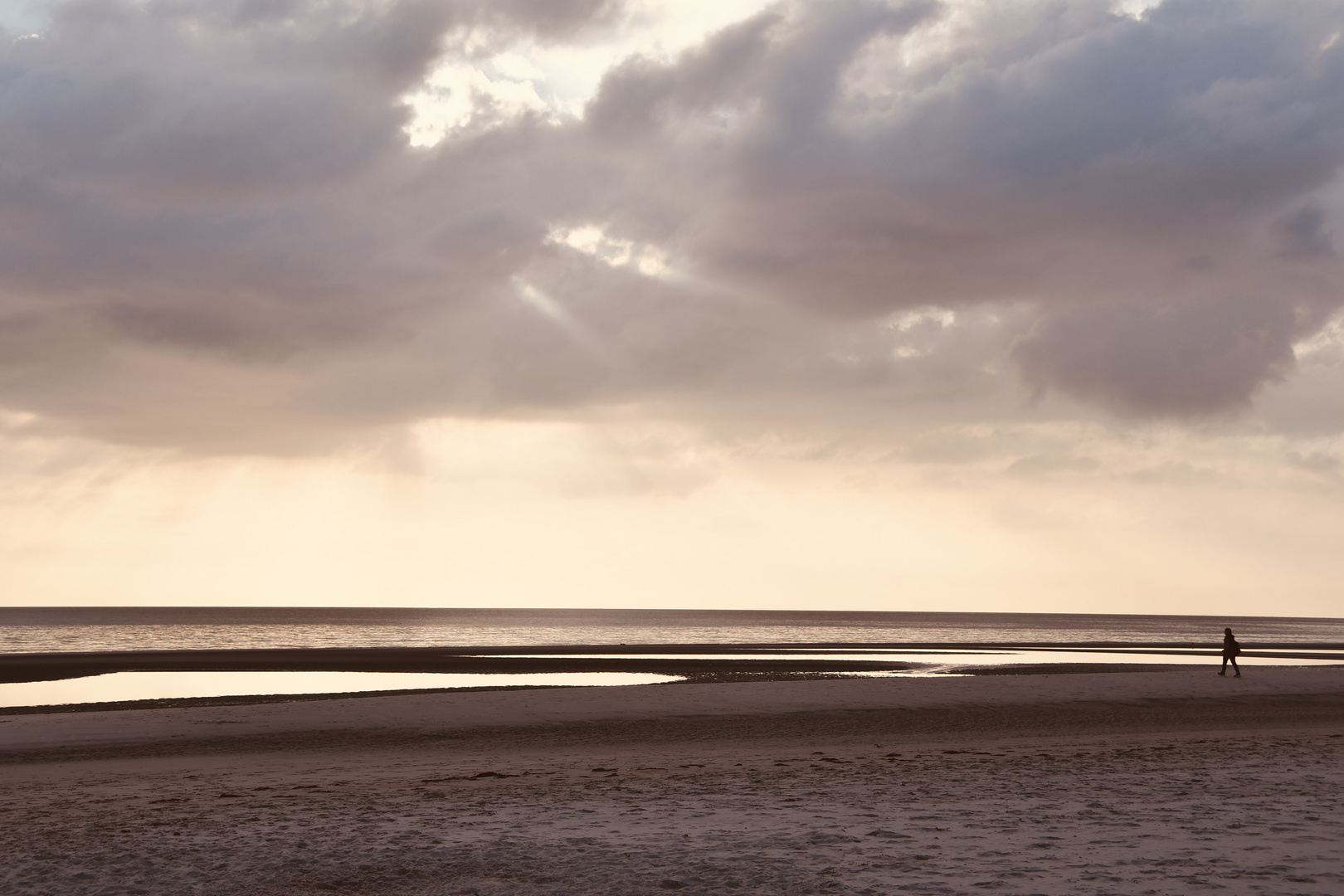 Sonnenstrahlen Sonnenuntergang - Amrum September 2021