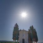 Sonnenstrahlen über Cappella di Vitaleta