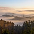 Sonnenstrahlen über dem Morgennebel Jan. 2020-3