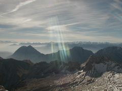 Sonnenstrahlen...Blick von der Zugspitze